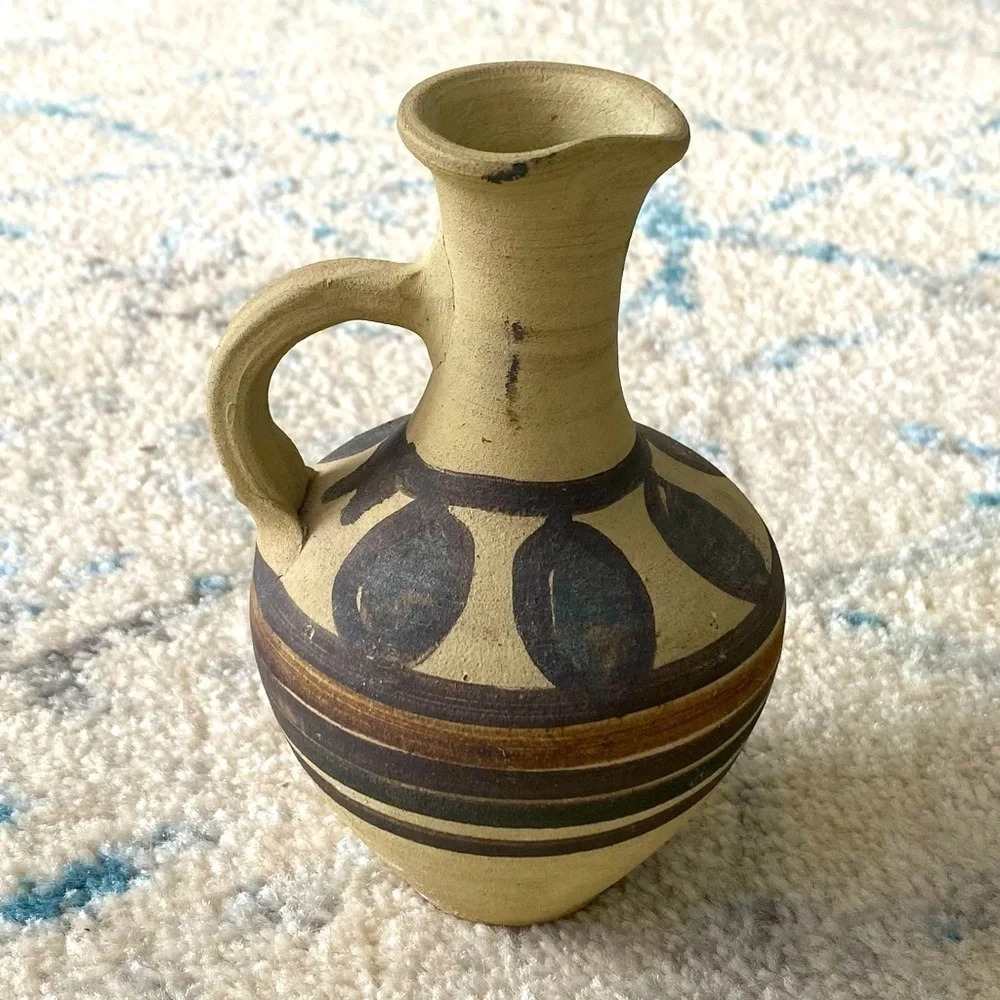 VINTAGE  earthenware clay vessel small